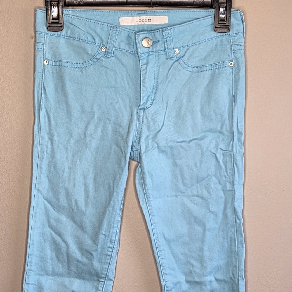 Y2K Joe's Jeans Turquoise Aqua Blue Skinny Jeans Girls Size 14 Spring Summer - Picture 2 of 6